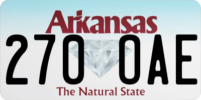 AR license plate 270OAE