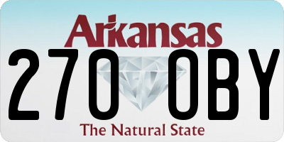 AR license plate 270OBY