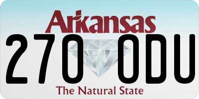 AR license plate 270ODU