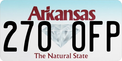 AR license plate 270OFP