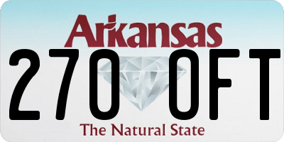 AR license plate 270OFT