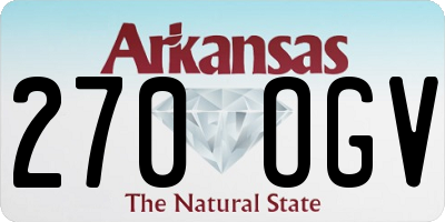 AR license plate 270OGV