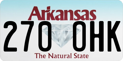 AR license plate 270OHK