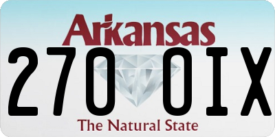 AR license plate 270OIX