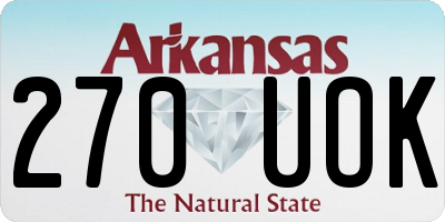 AR license plate 270UOK
