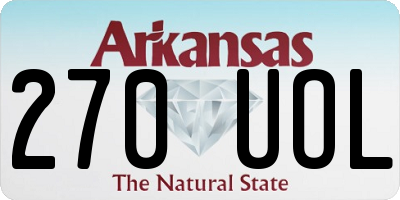 AR license plate 270UOL