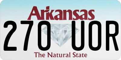AR license plate 270UOR