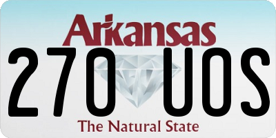 AR license plate 270UOS