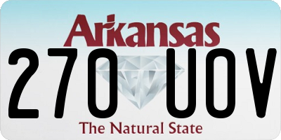 AR license plate 270UOV