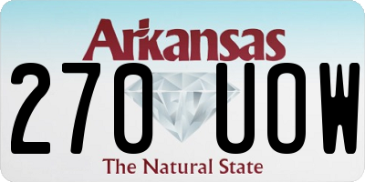 AR license plate 270UOW