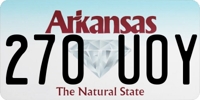 AR license plate 270UOY