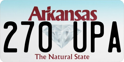 AR license plate 270UPA