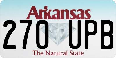 AR license plate 270UPB