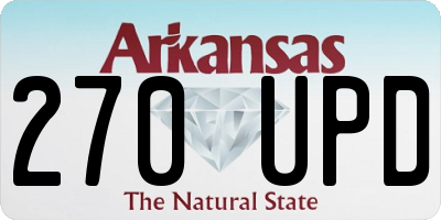 AR license plate 270UPD