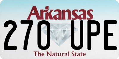 AR license plate 270UPE