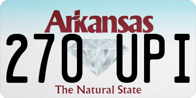 AR license plate 270UPI