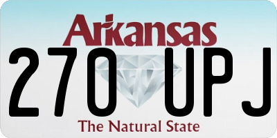 AR license plate 270UPJ