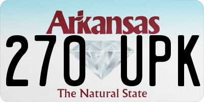 AR license plate 270UPK