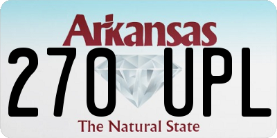 AR license plate 270UPL