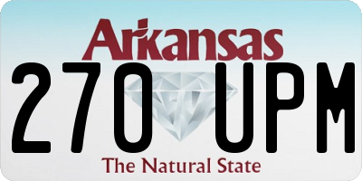 AR license plate 270UPM