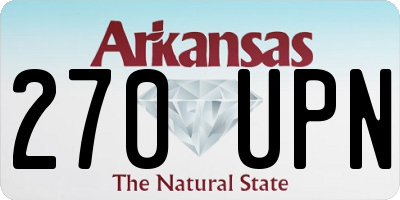 AR license plate 270UPN