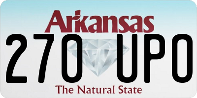 AR license plate 270UPO
