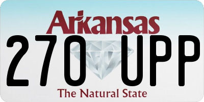AR license plate 270UPP