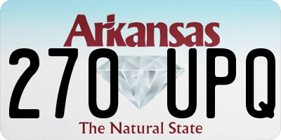 AR license plate 270UPQ