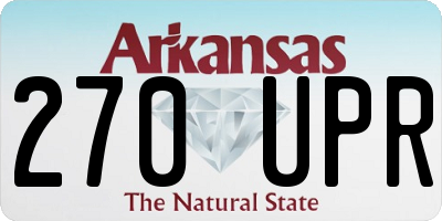 AR license plate 270UPR