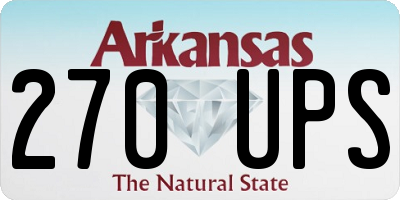 AR license plate 270UPS