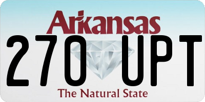 AR license plate 270UPT