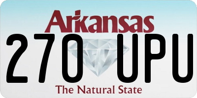 AR license plate 270UPU