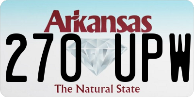 AR license plate 270UPW