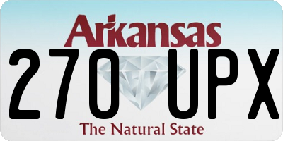 AR license plate 270UPX