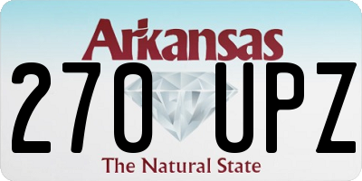 AR license plate 270UPZ
