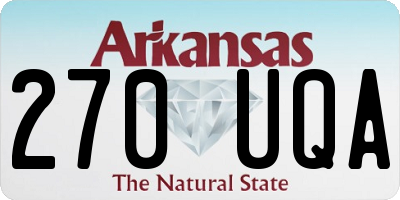 AR license plate 270UQA