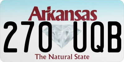 AR license plate 270UQB
