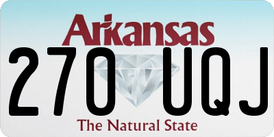 AR license plate 270UQJ
