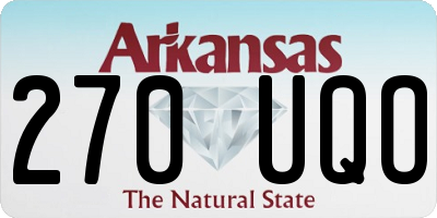 AR license plate 270UQO