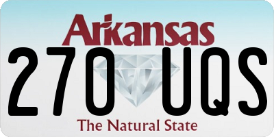 AR license plate 270UQS