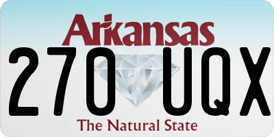 AR license plate 270UQX