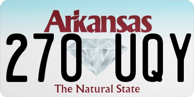AR license plate 270UQY