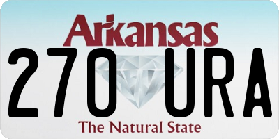 AR license plate 270URA