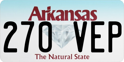 AR license plate 270VEP