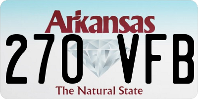 AR license plate 270VFB