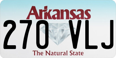 AR license plate 270VLJ