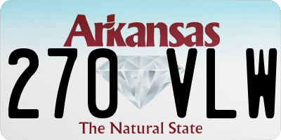 AR license plate 270VLW