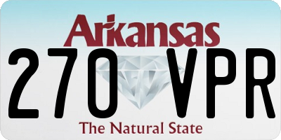 AR license plate 270VPR