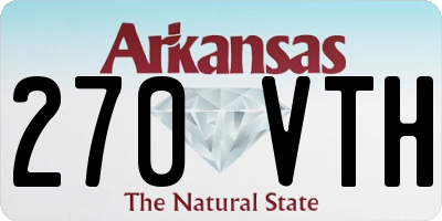 AR license plate 270VTH