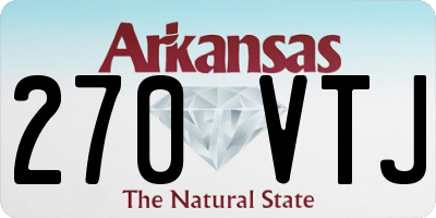 AR license plate 270VTJ
